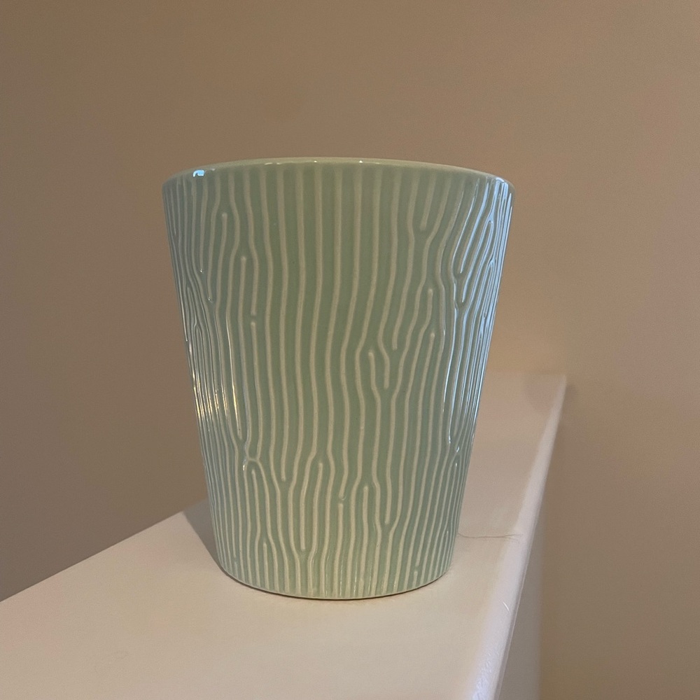 Ceramic crock with boho geometric pattern
